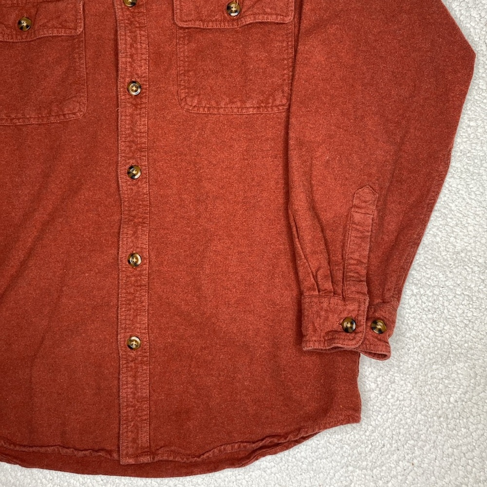 Stoic Orange Chamois Button Down Shirt: Size Small - Picture 6 of 11